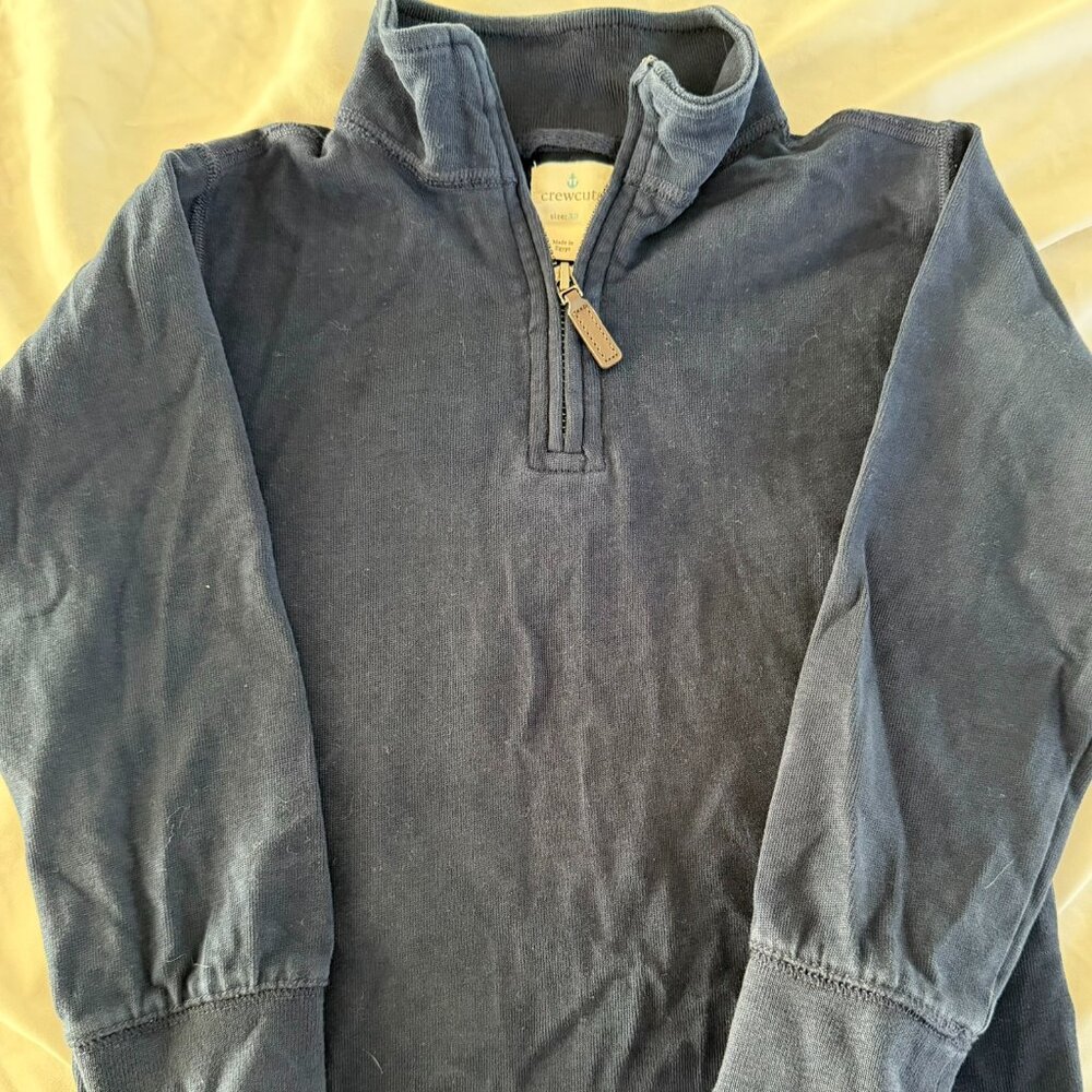 Kids JCrew Crewcuts Navy Half Zip Sweatshirt- XS